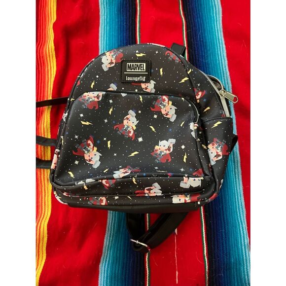 Loungefly Handbags - Loungefly Marvel Mini Backpack in Black with Red and Yellow Accents